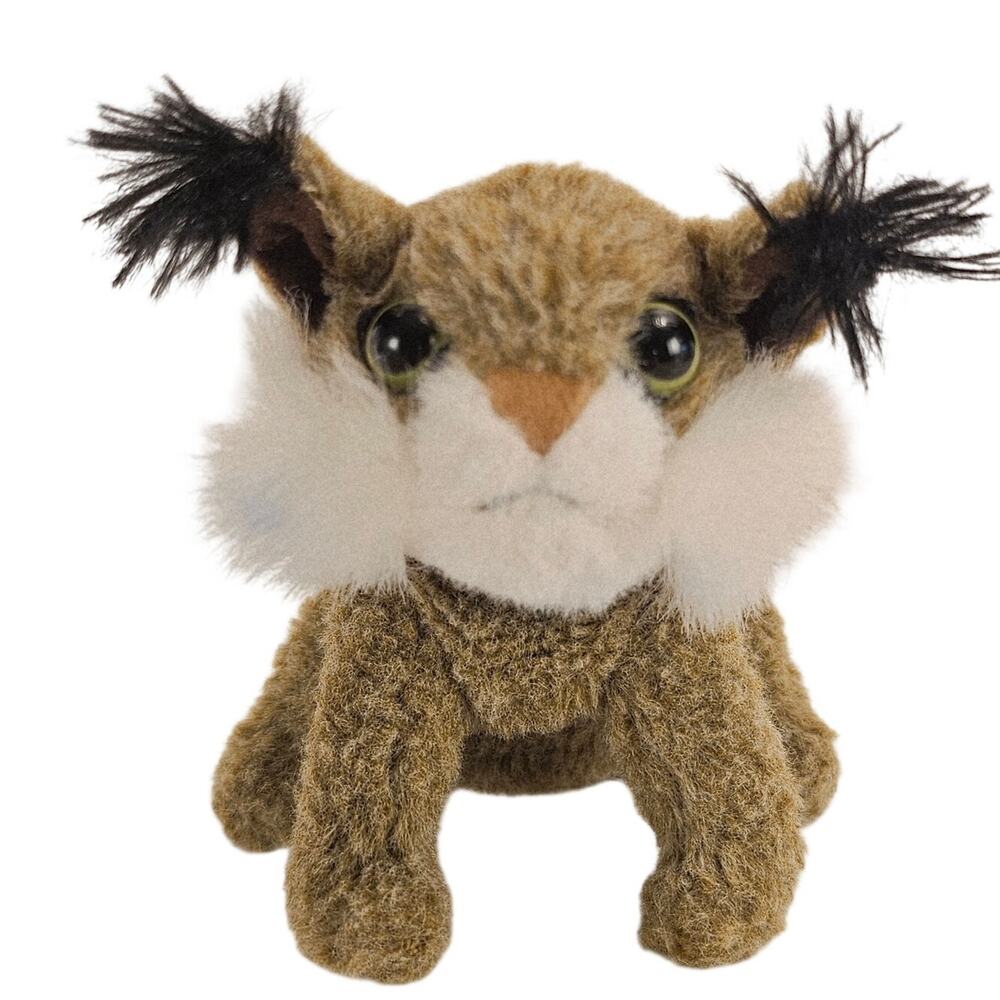 Folkmanis Lynx Finger  Hand Puppet Plush Brown Wild Cat Stuffed Animal 5” Mini